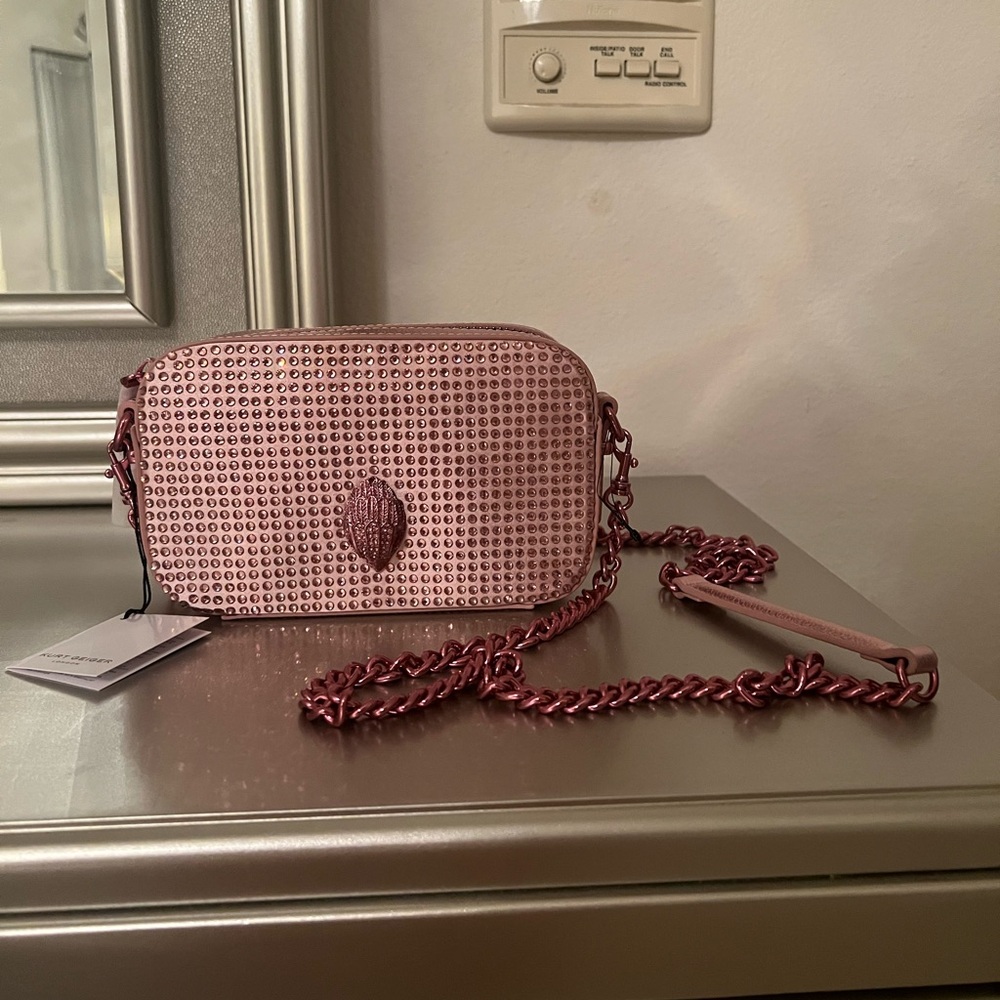 Kurt Geiger Pink Crystal Crossbody Bag
